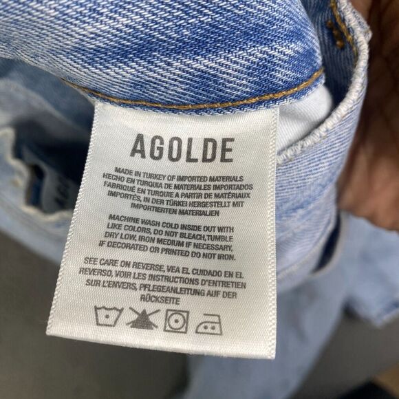 AGOLDE Ripley High Rise Straight Leg Ankle Jeans in Riptide Size 24 27x27 MEAS - Picture 5 of 11